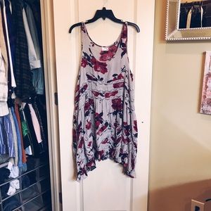 Free People Floral Trapeze Slip